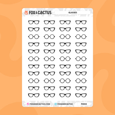 Glasses Stickers by Fox and Cactus