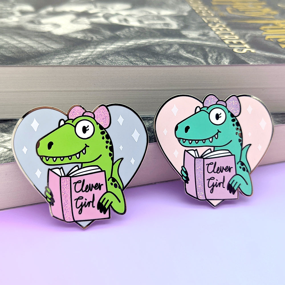 Clever Girl Enamel Pins by Fox and Cactus