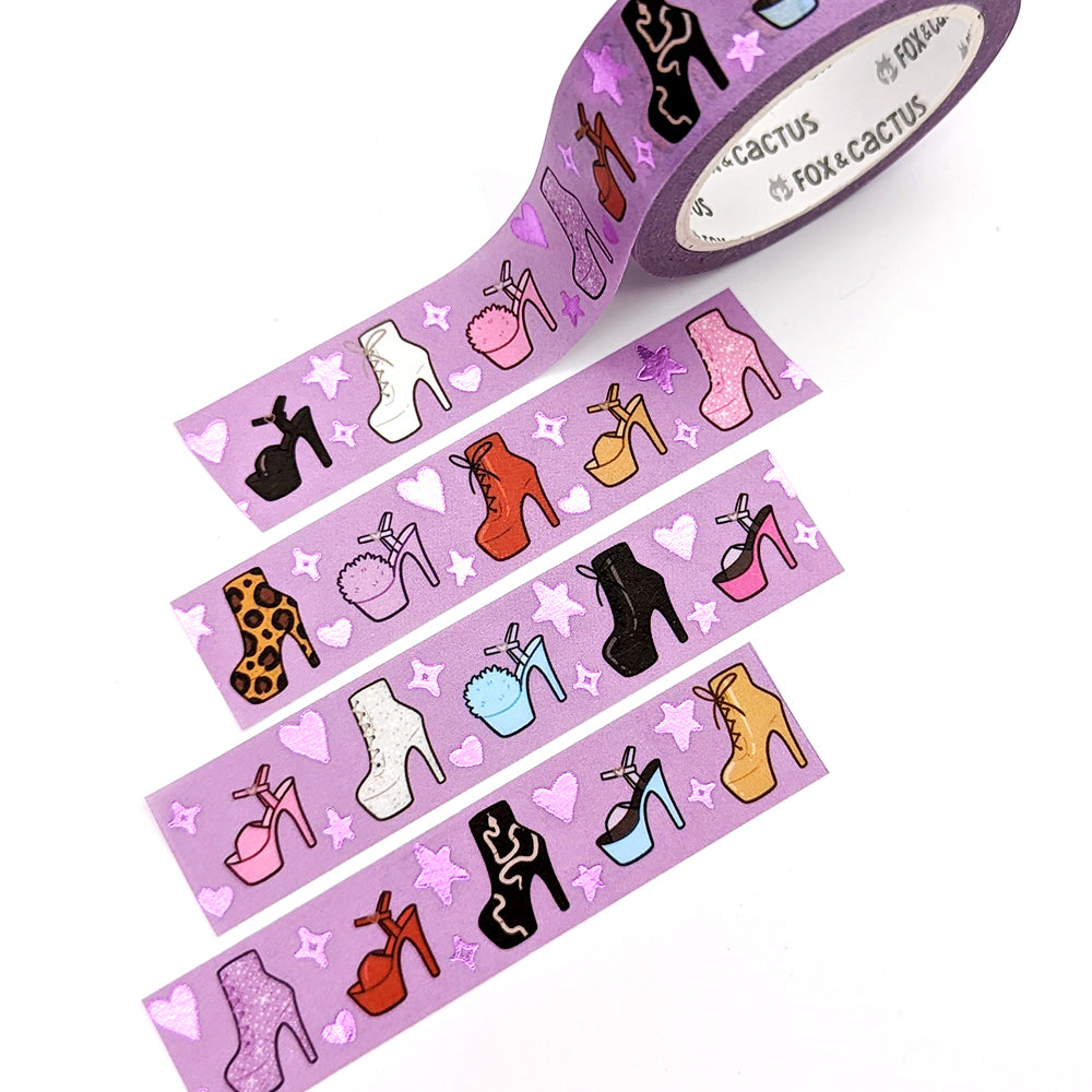 OMG Shoes Washi Tape (Purple Foil) – Fox and Cactus