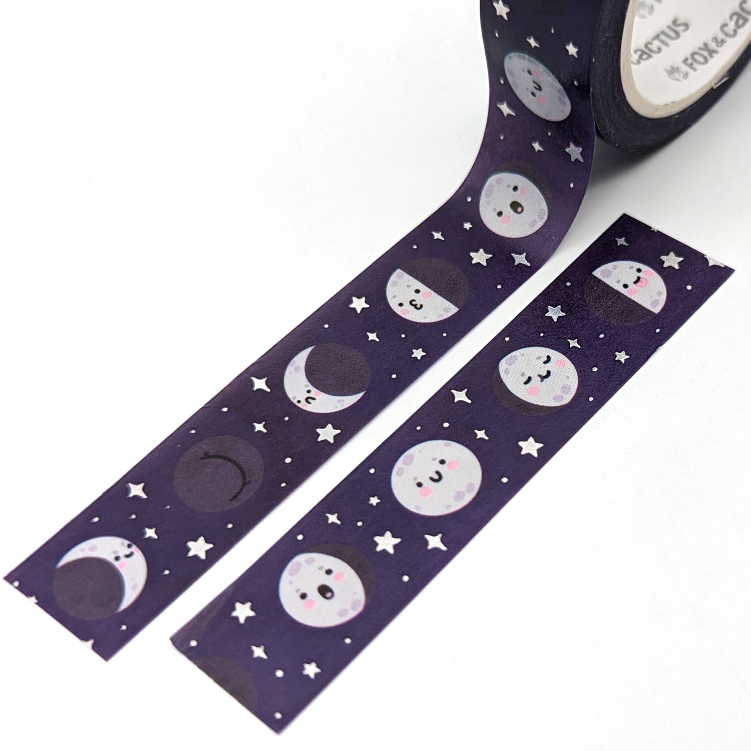 Kawaii Moon Phases Washi Tape (Holo Foil)