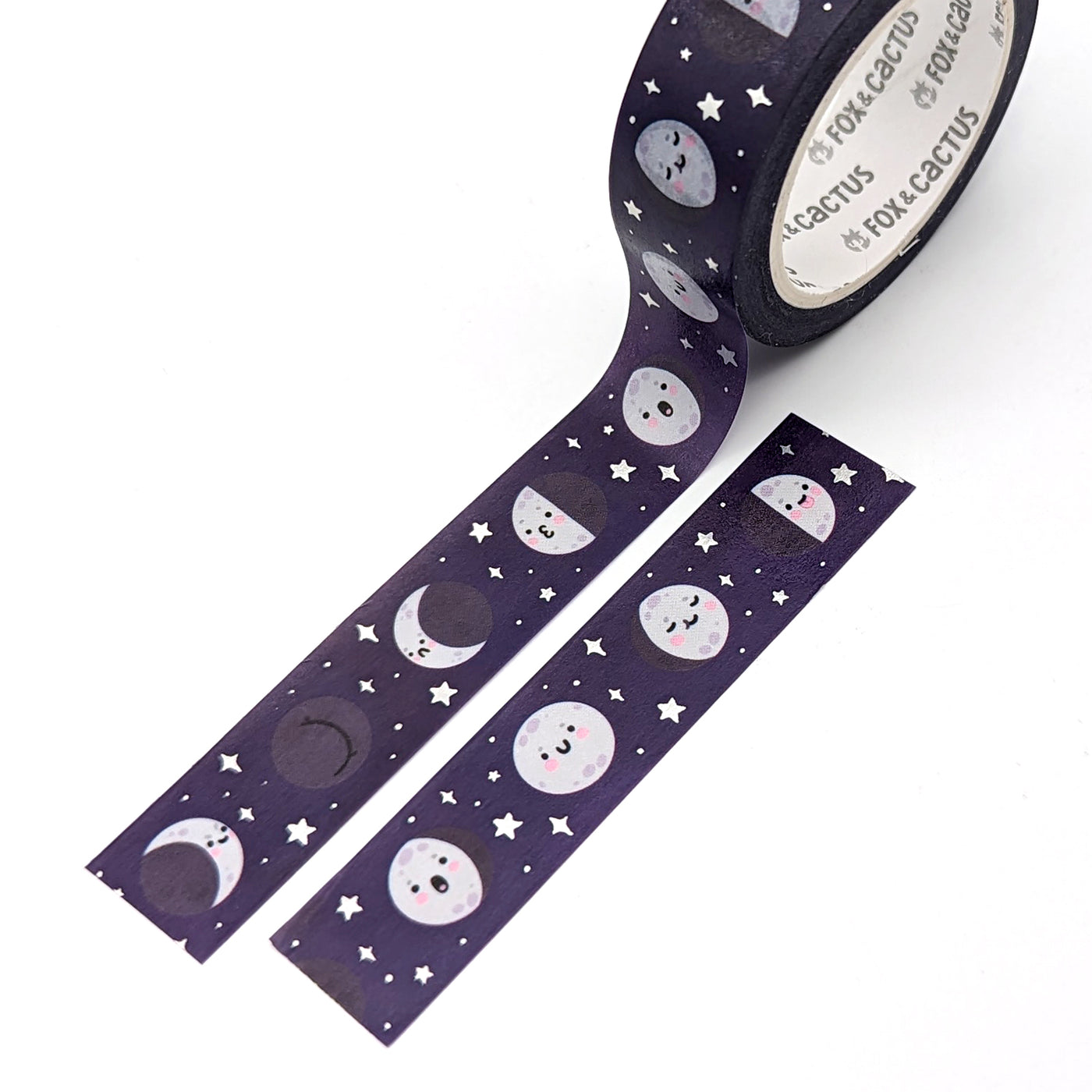 Kawaii Moon Phases Washi Tape (Holo Foil)