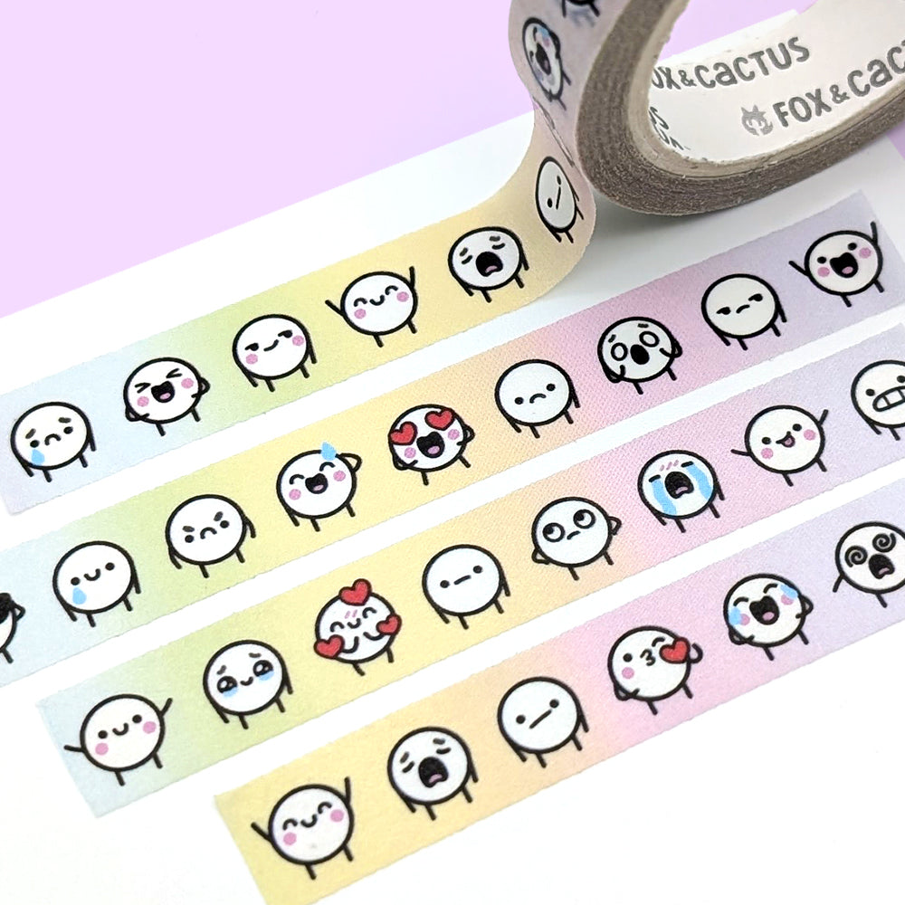 Rainbow Squish-moji Washi Tape