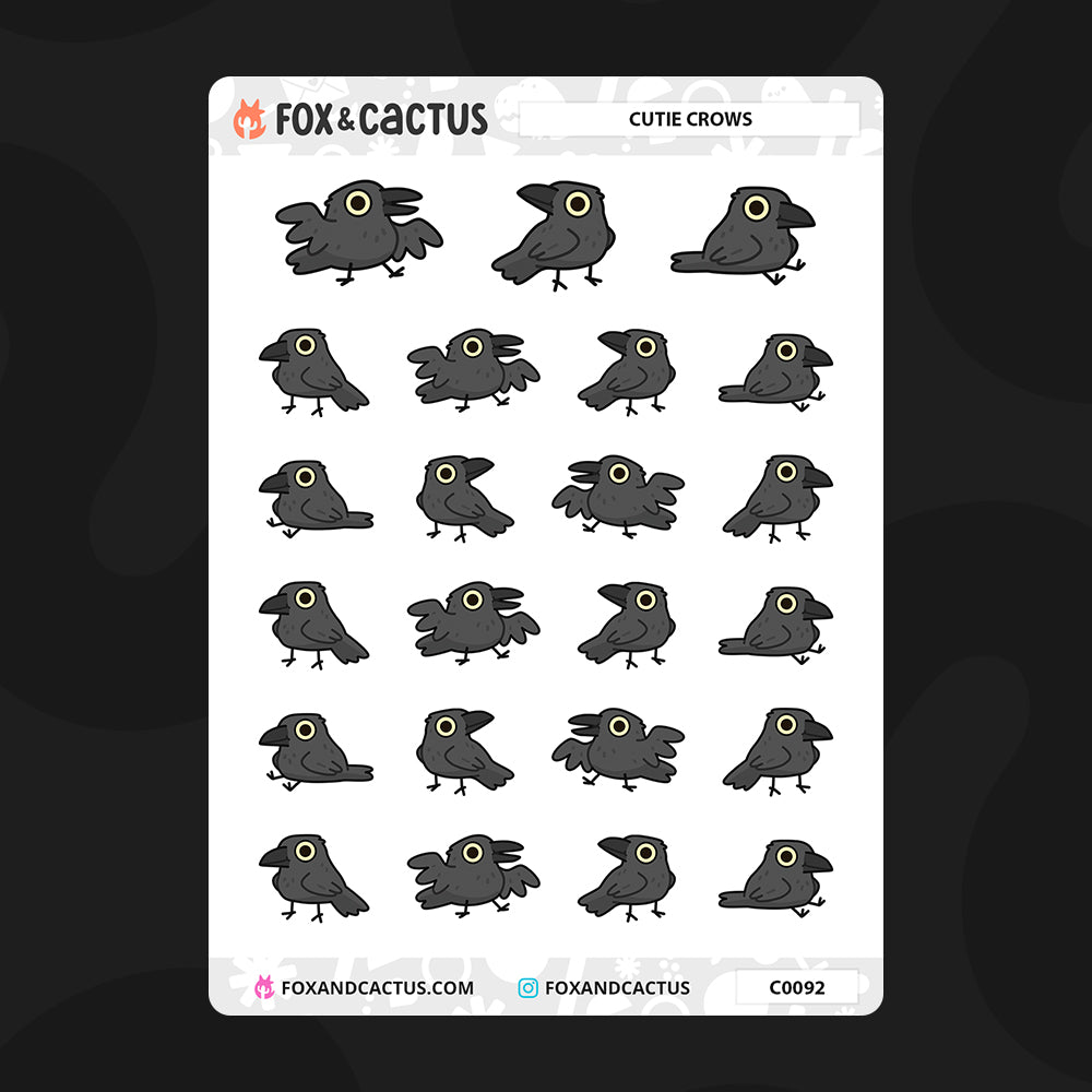 Cutie Crows Stickers
