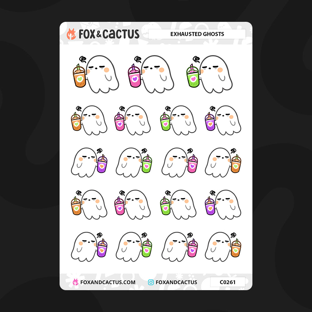 Exhausted Ghost Stickers