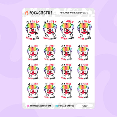 Clown Cat Stickers