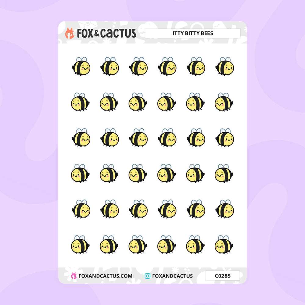 Itty Bitty Bee Stickers