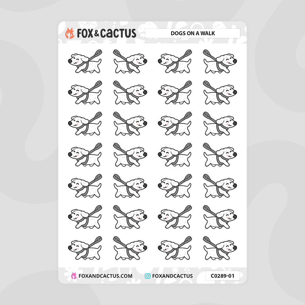 Dog Walking Stickers