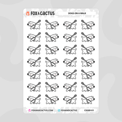 Dog Walking Stickers
