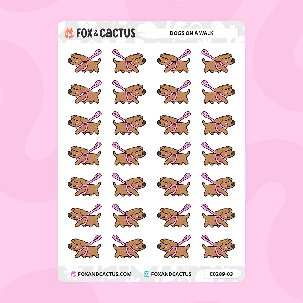 Dog Walking Stickers
