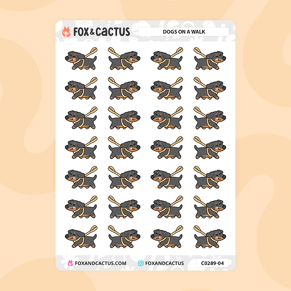 Dog Walking Stickers