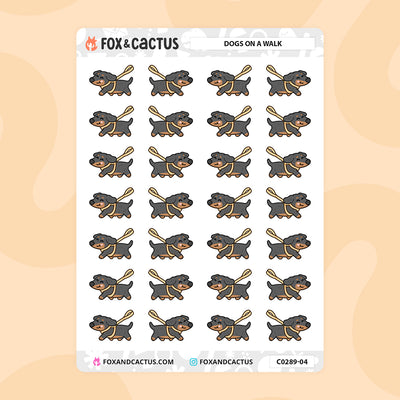 Dog Walking Stickers