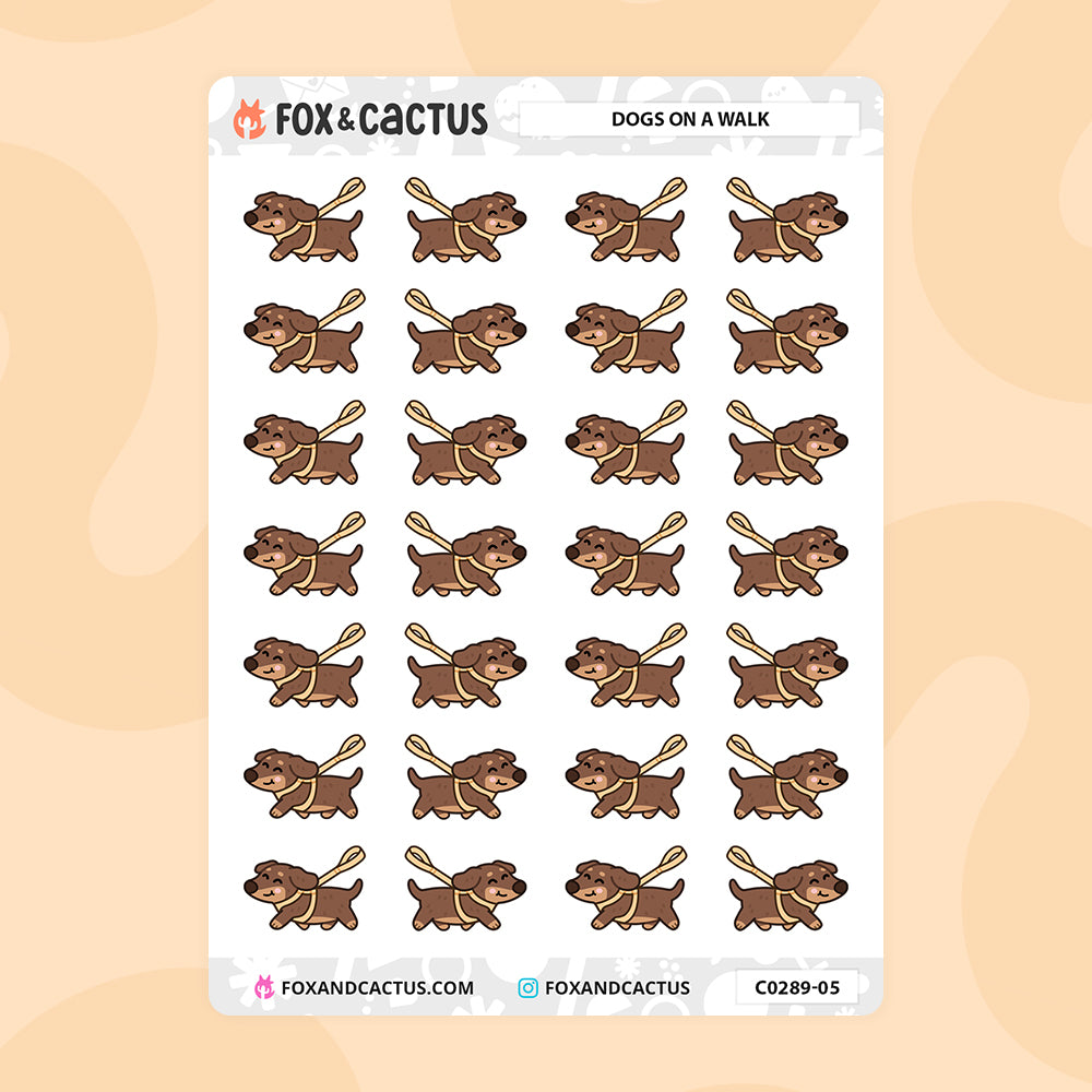 Dog Walking Stickers