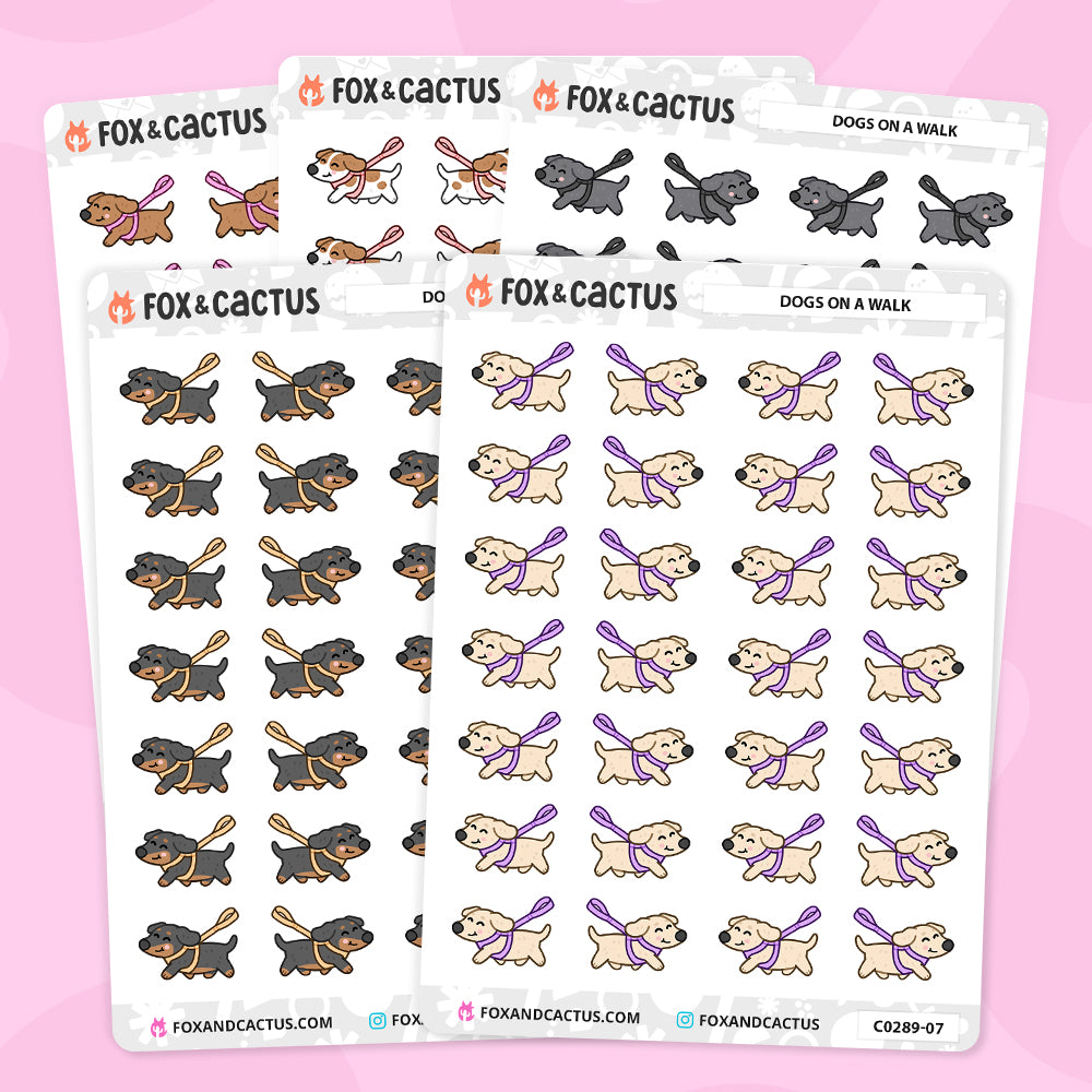 Dog Walking Stickers