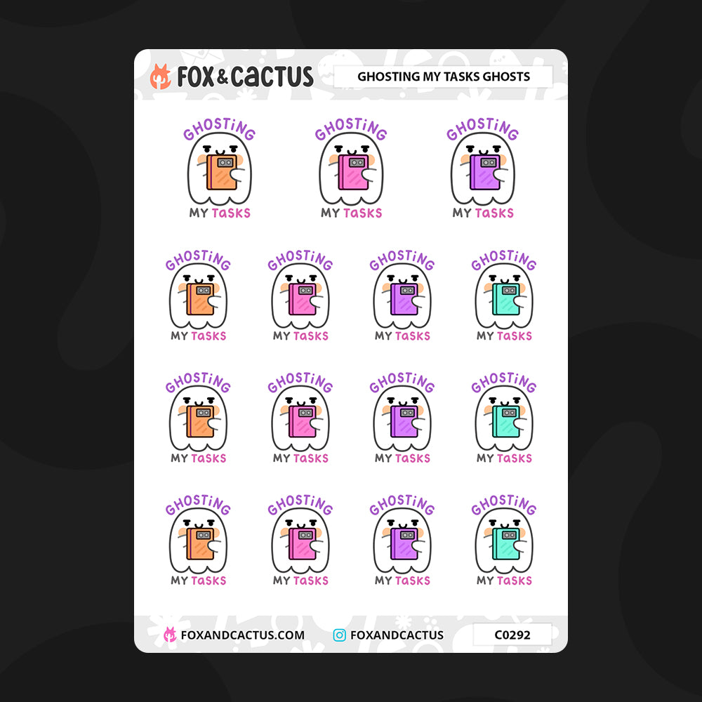 Ghosting My Tasks Ghost Stickers