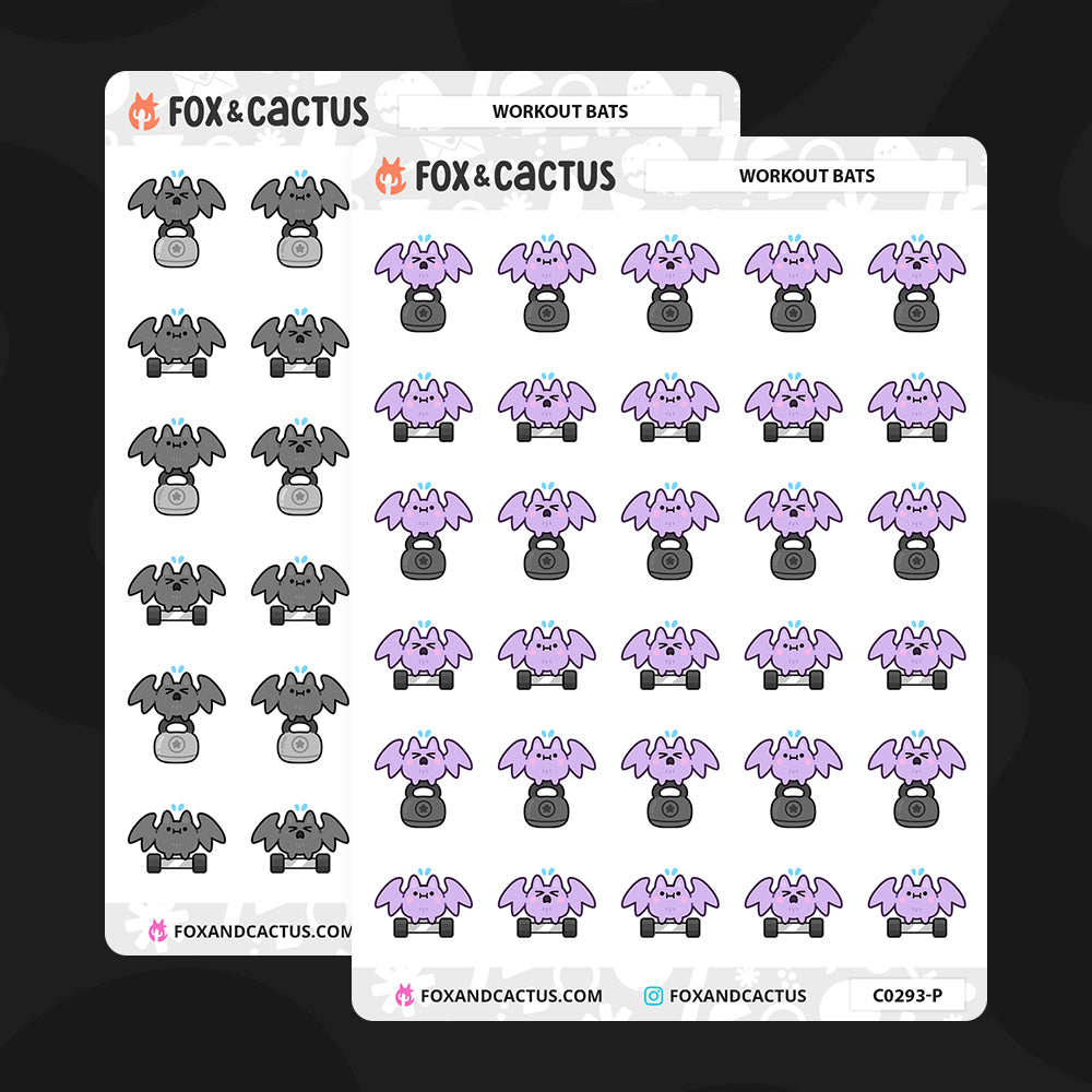 Workout Bats Stickers