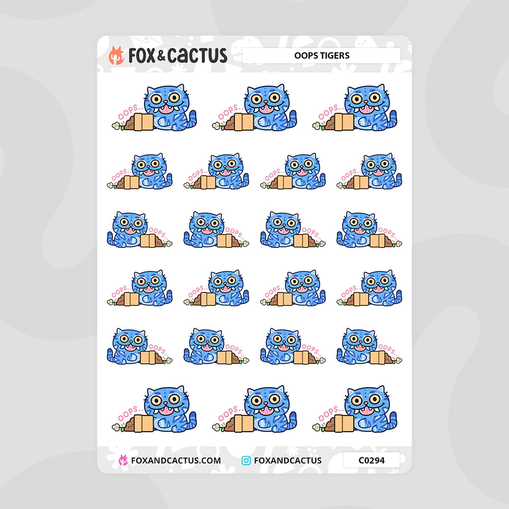 Oops Tiger Stickers