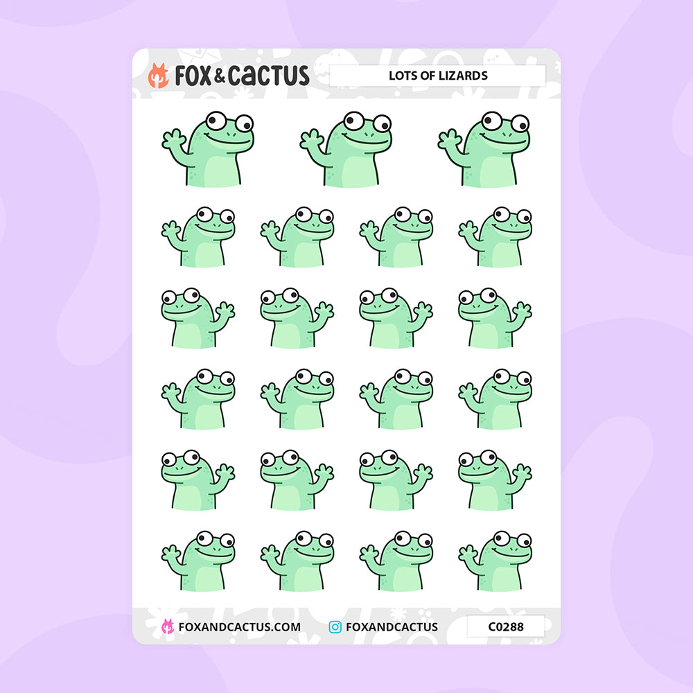 Lots of Lizards Stickers