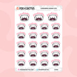 Screaming Cat Stickers