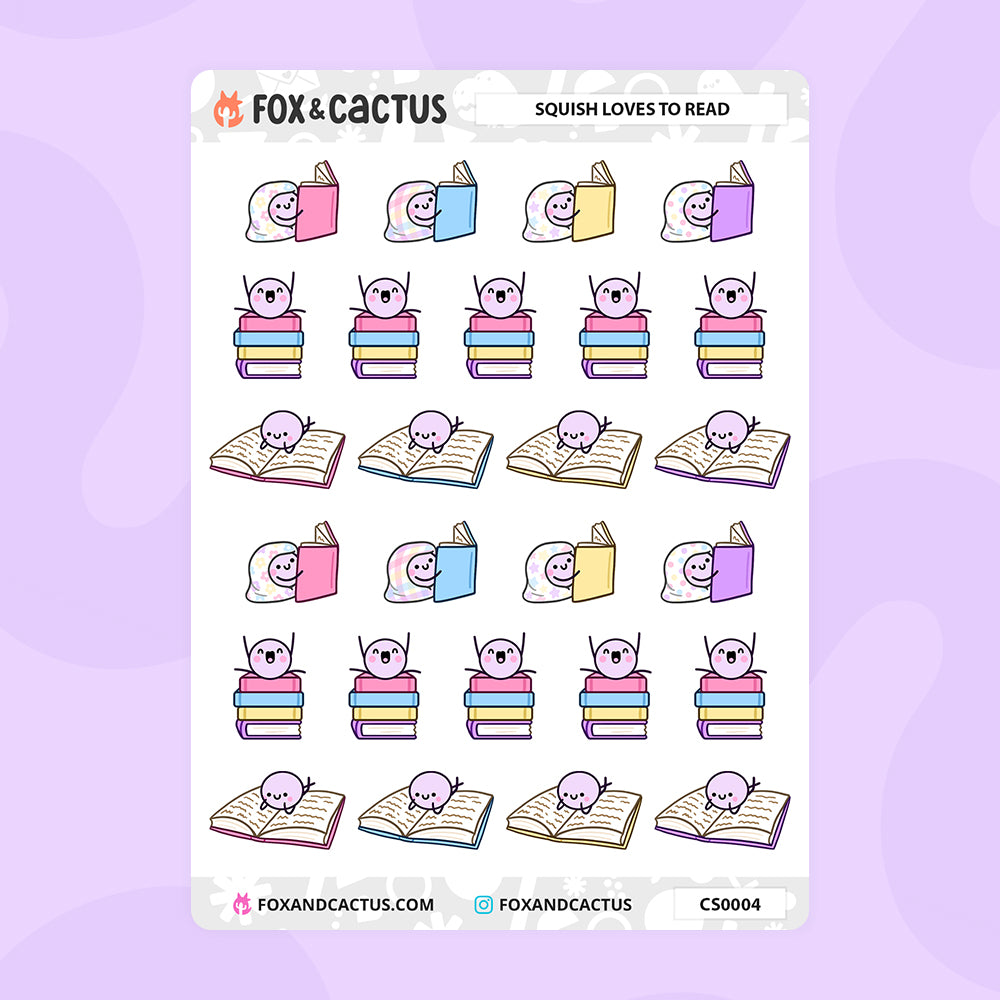 Reading Squish Stickers