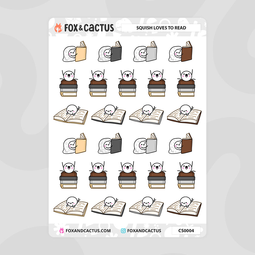 Reading Squish Stickers