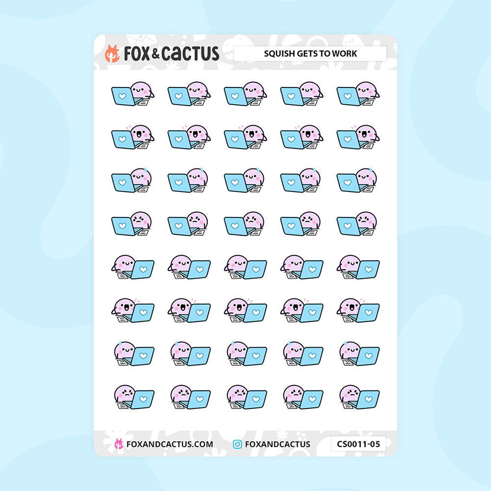 LIMITED Working Squish (Classic Rainbow) Stickers