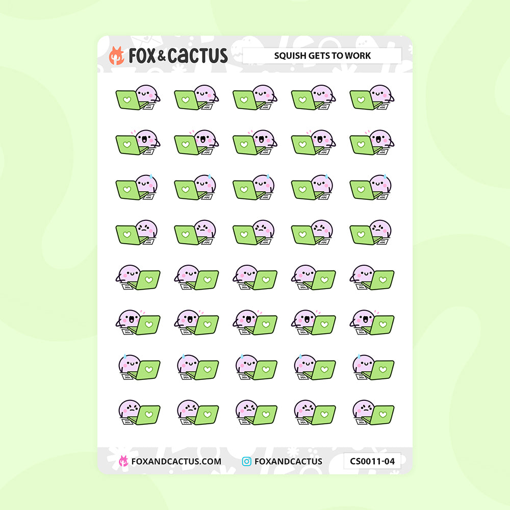 LIMITED Working Squish (Classic Rainbow) Stickers