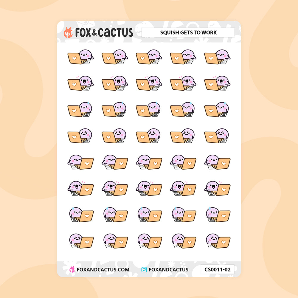 LIMITED Working Squish (Classic Rainbow) Stickers