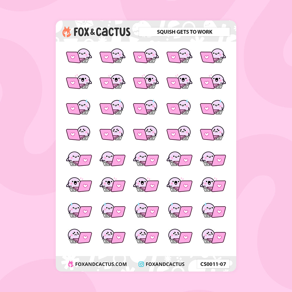 LIMITED Working Squish (Classic Rainbow) Stickers