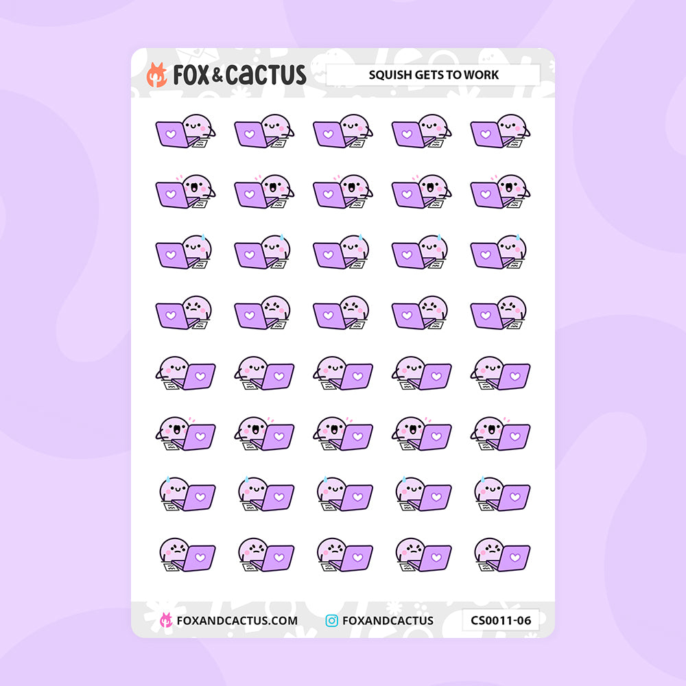 LIMITED Working Squish (Classic Rainbow) Stickers