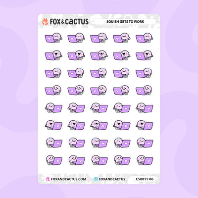 LIMITED Working Squish (Classic Rainbow) Stickers