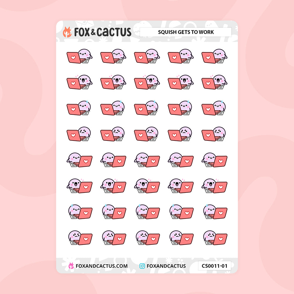 LIMITED Working Squish (Classic Rainbow) Stickers