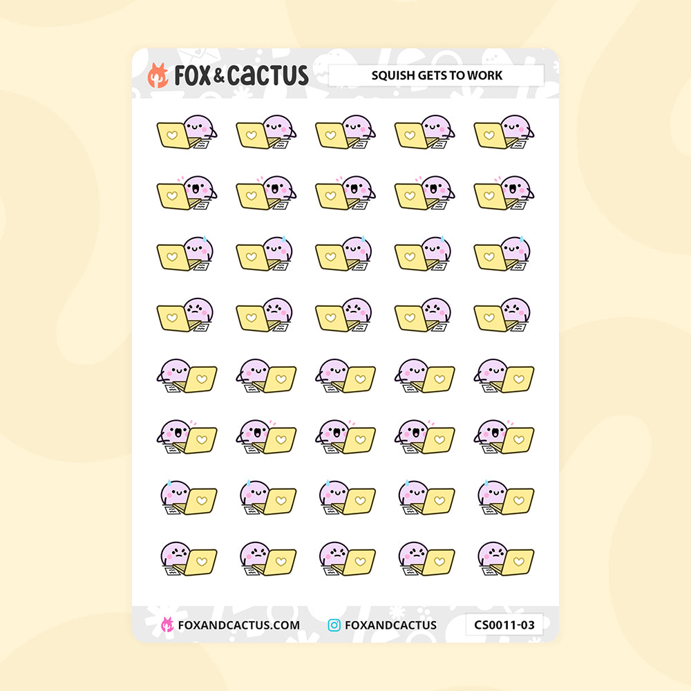 LIMITED Working Squish (Classic Rainbow) Stickers