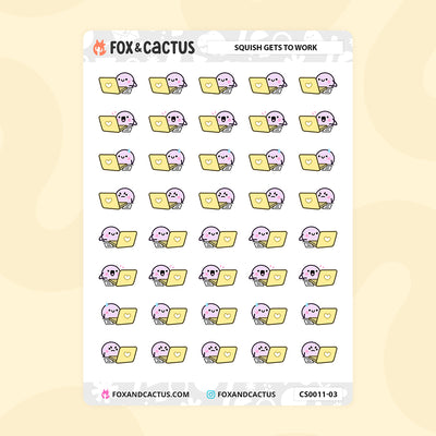 LIMITED Working Squish (Classic Rainbow) Stickers