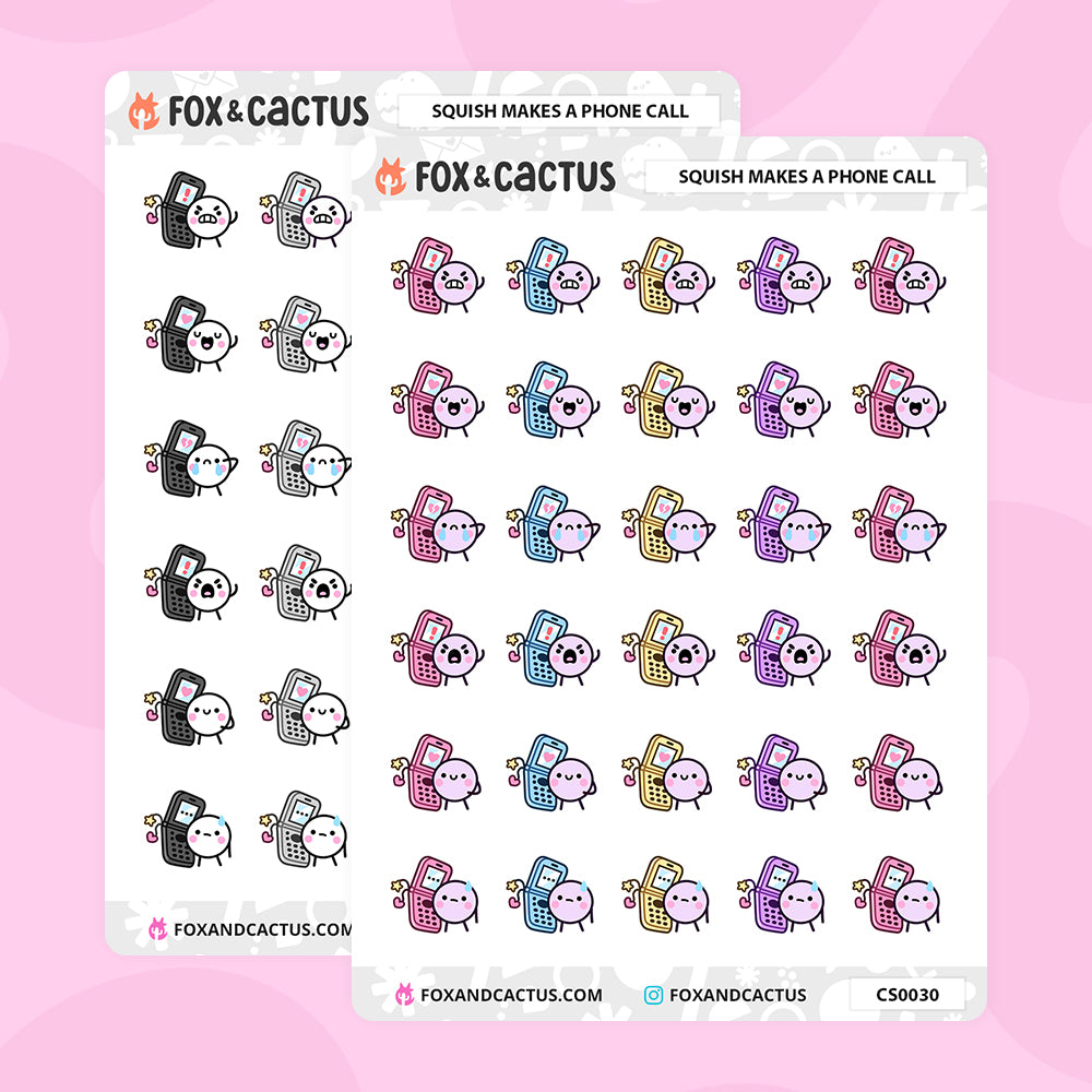 Phone Squish Stickers