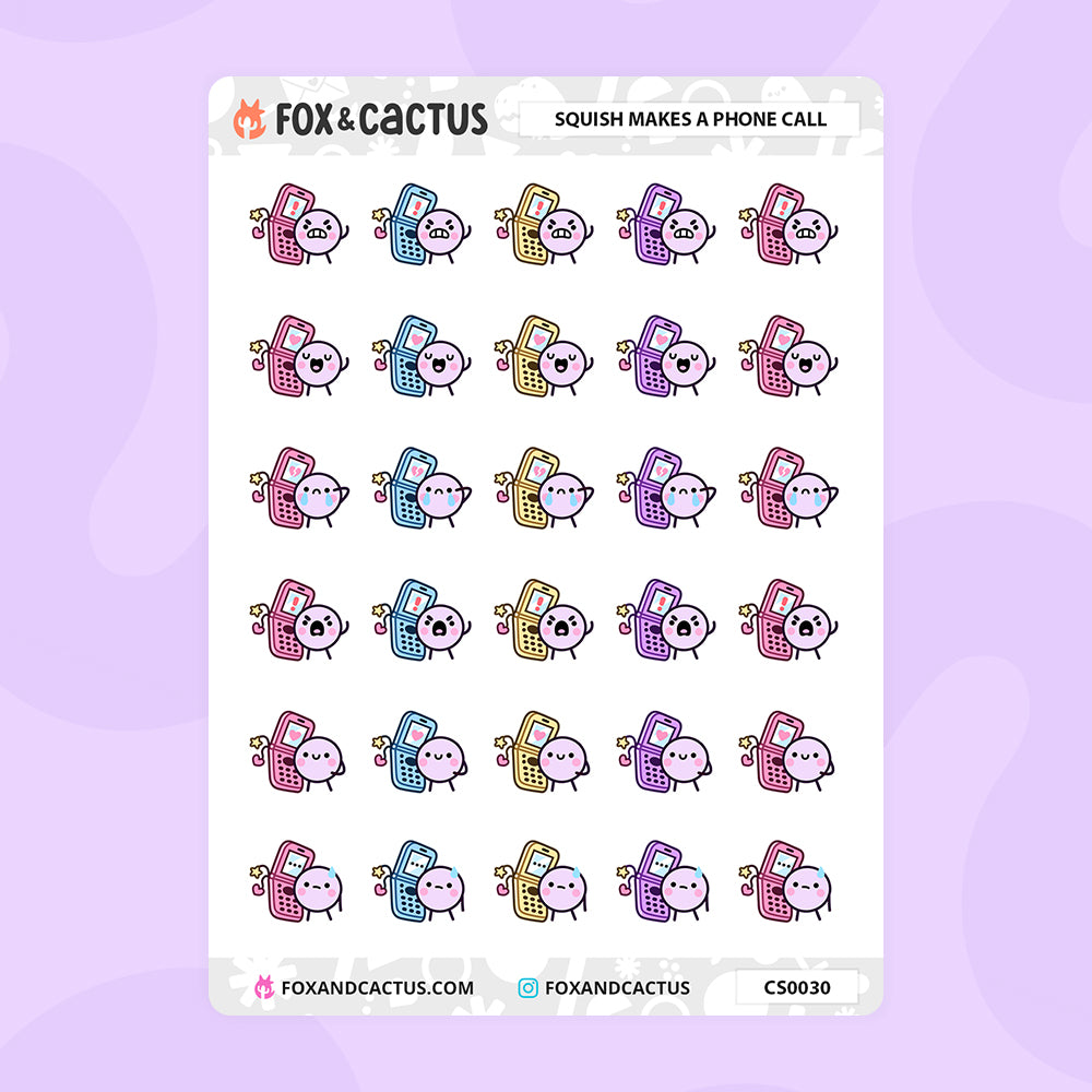 Phone Squish Stickers