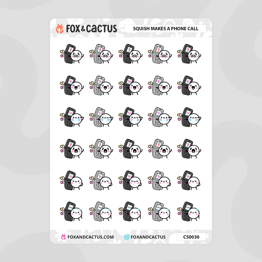 Phone Squish Stickers