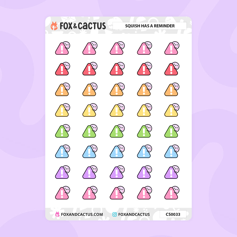 Reminder Squish Stickers