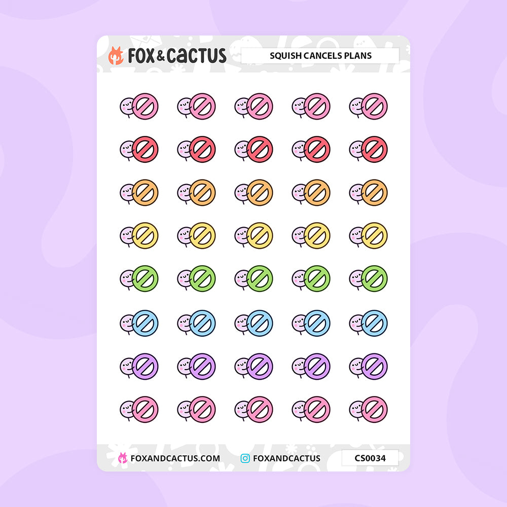 Cancelled Squish Stickers