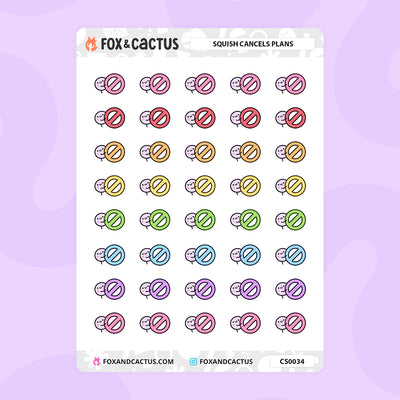 Cancelled Squish Stickers