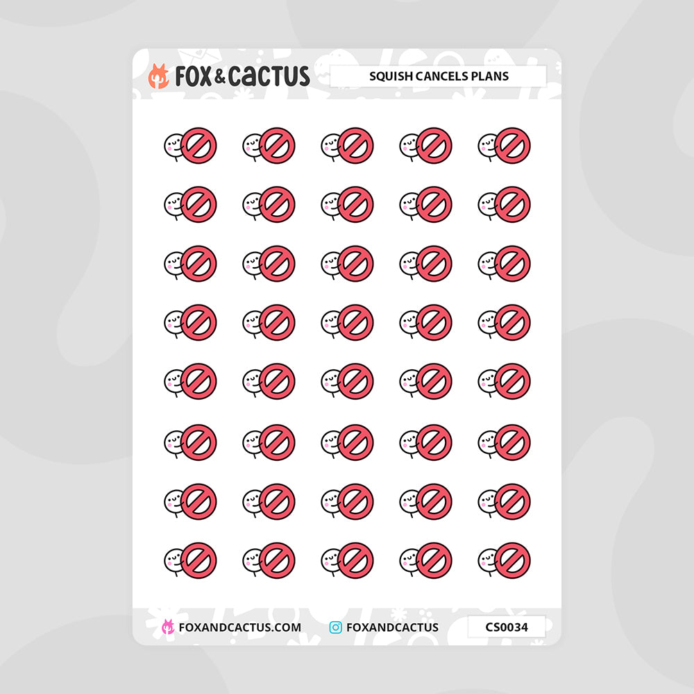 Cancelled Squish Stickers