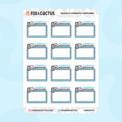 LIMITED Currently Watching Squish (Classic Rainbow) Stickers