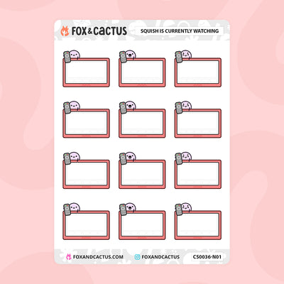 LIMITED Currently Watching Squish (Classic Rainbow) Stickers