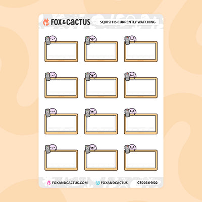 LIMITED Currently Watching Squish (Classic Rainbow) Stickers