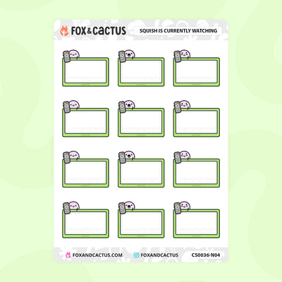 LIMITED Currently Watching Squish (Classic Rainbow) Stickers