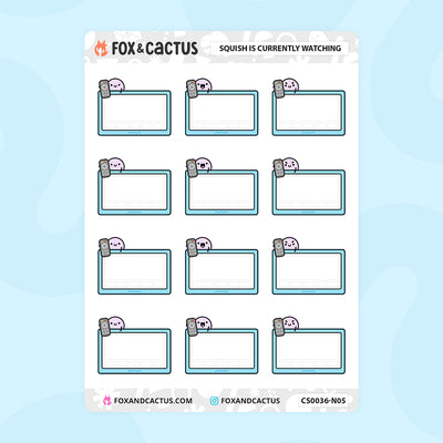 LIMITED Currently Watching Squish (Classic Rainbow) Stickers