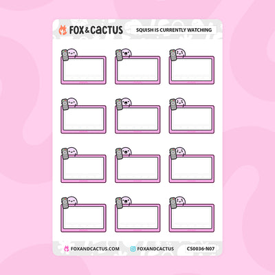 LIMITED Currently Watching Squish (Classic Rainbow) Stickers