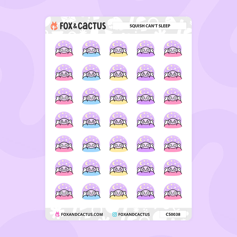 Insomnia Squish Stickers