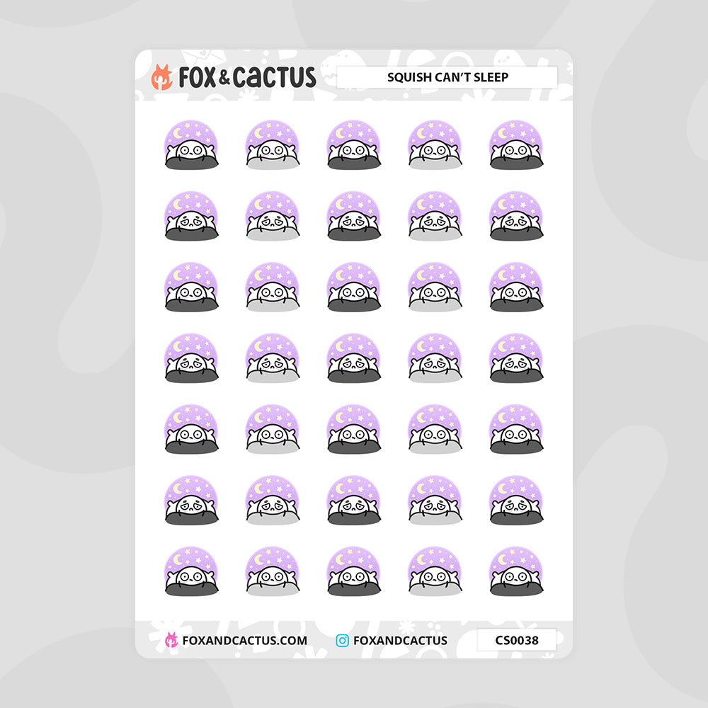 Insomnia Squish Stickers