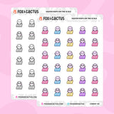 Unamused Weight Scale Squish Stickers