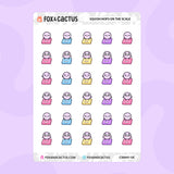 Unamused Weight Scale Squish Stickers